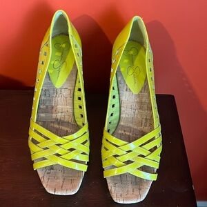 Jessica Simpson Lime Green Wedges
